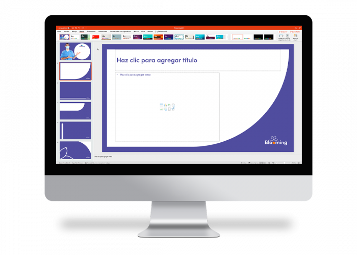 Plantilla Powerpoint blooming sin fondo